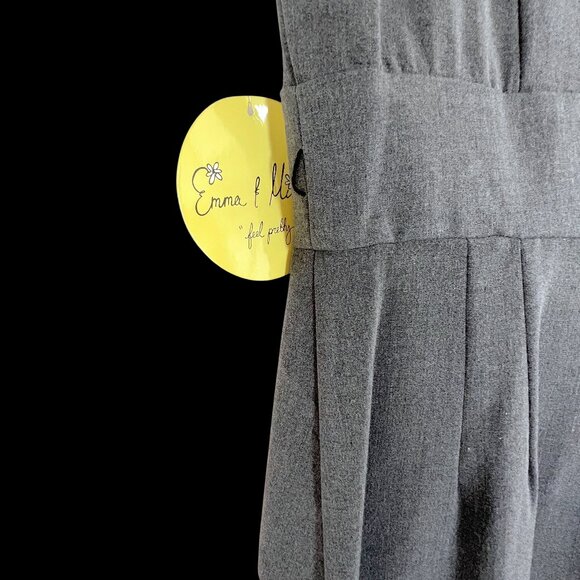 Emma & Michele Gray Sheath Dress with Peplum Waist – NWT – Size 12 - Picture 12 of 14